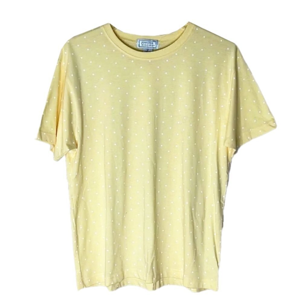 ❤️ 🆕 JENNIFER MOORE Polka Dot Tshirt Size M